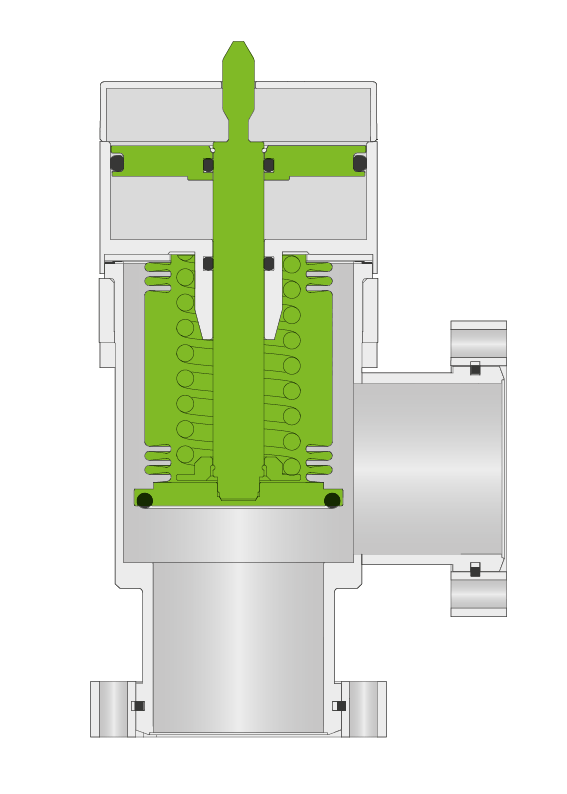 VAT 28.4 UHV-Eckventil - Offen