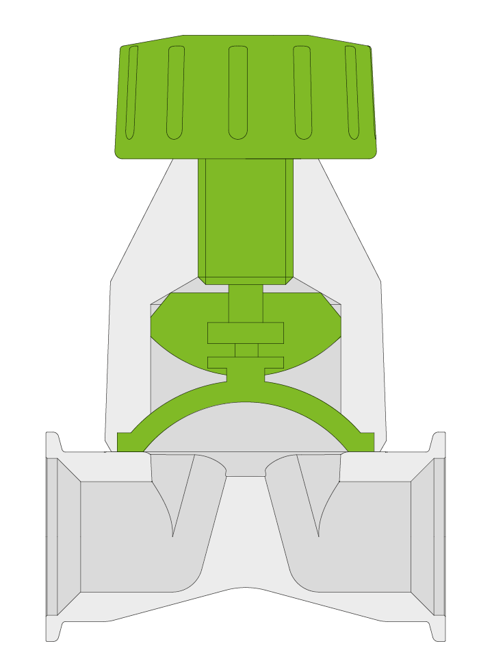 VAT 22.0 Membranventil - Offen