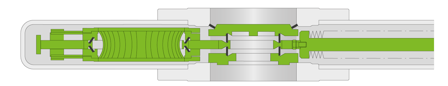 VAT 47.2 XHV-HF-Ganzmetallschieber - Geschlossen