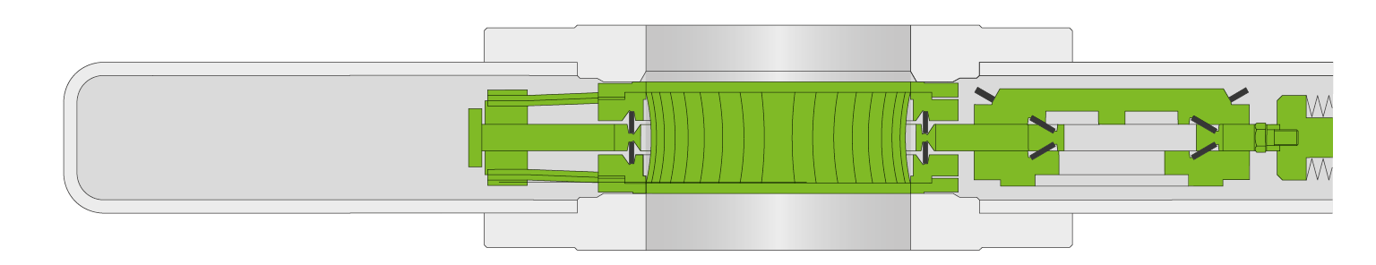 VAT 47.2 XHV-HF-Ganzmetallschieber - Offen