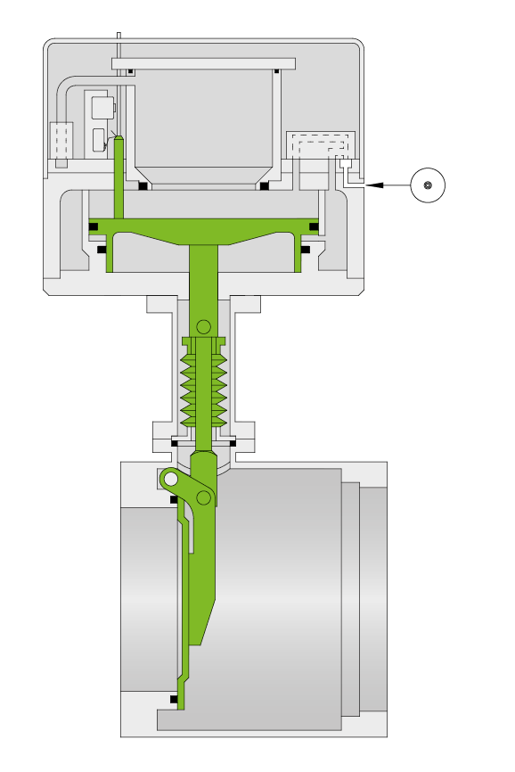 VAT 75.0 超高真空快速关闭阀 - Flap valve DN 63 – 200 (关闭)