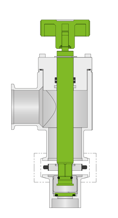 VAT 23.0 Ventilmechanismus- und Abpumpsystem - Geschlossen