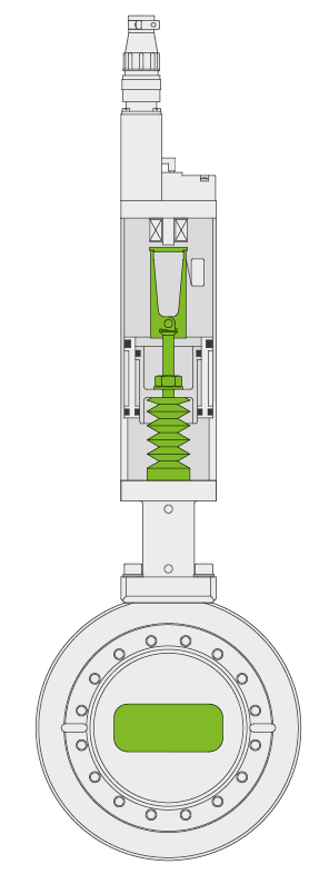 VAT 77.3 UHV-Schnellschluss-Shutter - Schlitz-Shutter DN 63 – 160 (geschlossen)